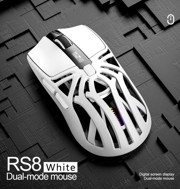 SMAILWOLF RS8 1000Hz Bluetooth mouse, 10000dpi, three-mode connection, lightweight macro gaming mouse notebook computer