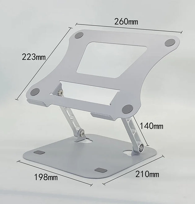 XMSJ Laptop Stand Adjustable Carbon Steel Notebook Tablet Stand Up to 17 Inch Macbook Laptop Portable Foldable Cooling Holder