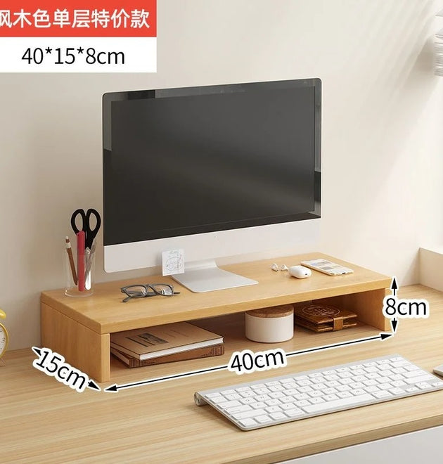 Monitor Riser Stand - Ergonomic Laptop Stand Desk Organizer Keyboard Storage