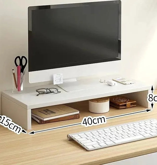 Monitor Riser Stand - Ergonomic Laptop Stand Desk Organizer Keyboard Storage
