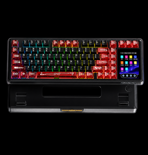 AULA L99 Intelligent Screen Mechanical Keyboard Bluetooth Wireless Tri-mode Night Gaming Laptop Keyboard 8000mAh Raindrop Switch