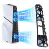 PS5 Slim Cooling Fan — Triple-Fan RGB Stand with USB 3.0 Hub, 3-Speed for Disc & Digital