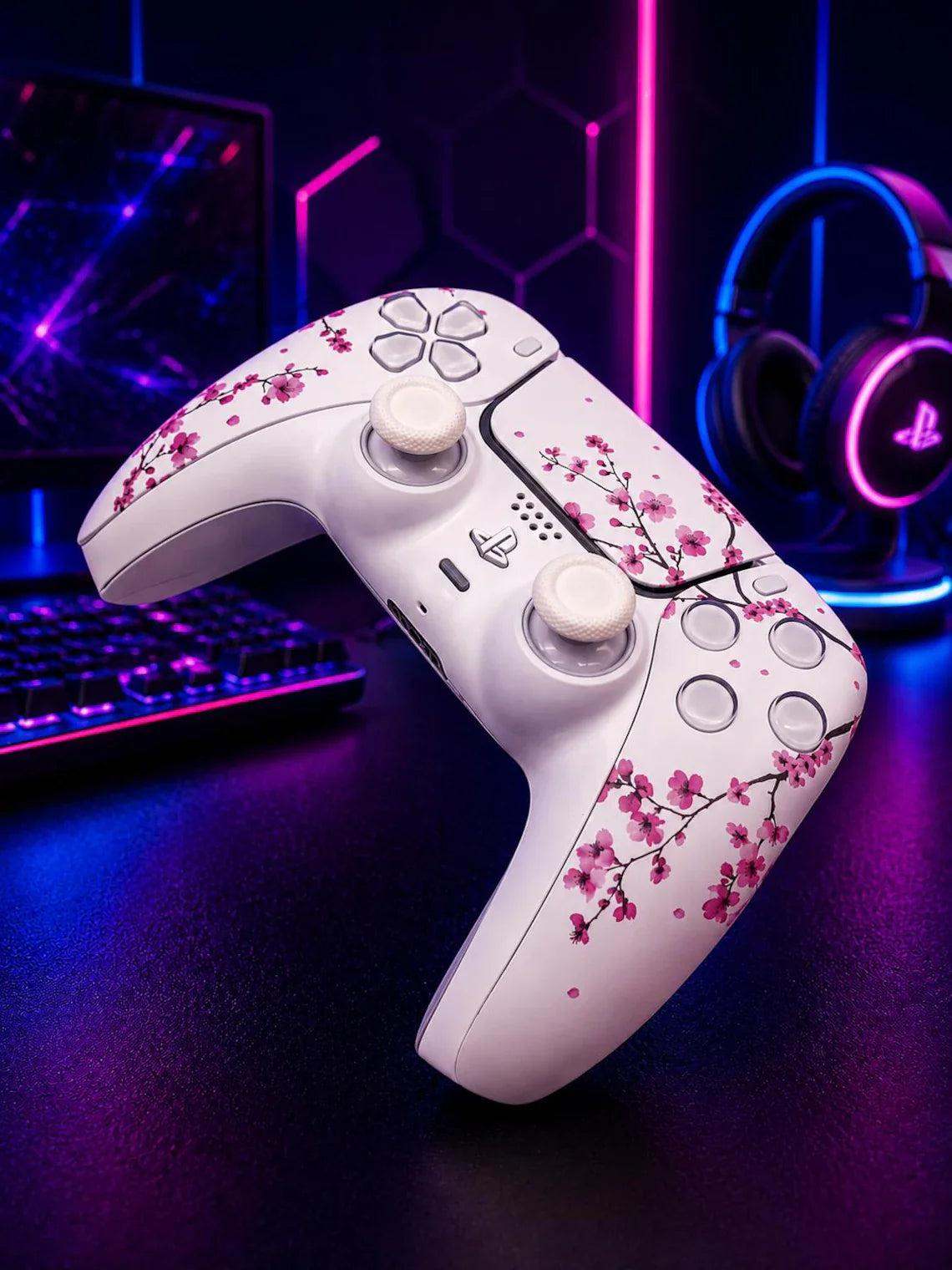Pink Sakura PS5 DualSense Controller Shell Replacement Kit Nova Loot
