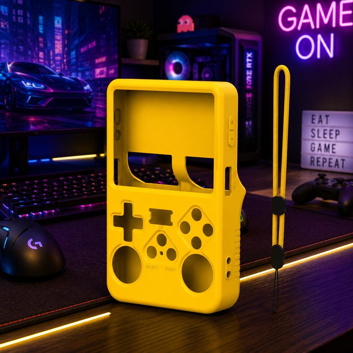 R36S Silicone Protective Case, Handheld Game Console Cover, Shockproof Gaming Case, Dustproof Soft Shell, R36S Console Accessory