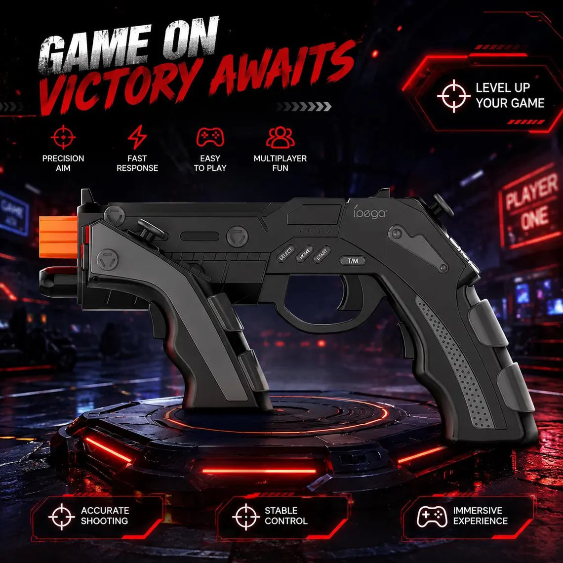 Wireless RGB Game Gun Controller Nova Loot