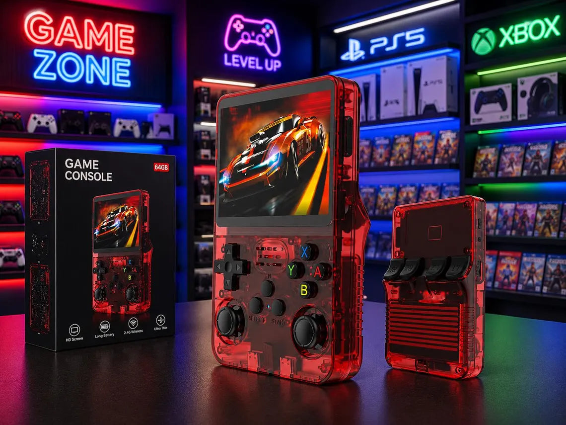 R36S Retro Handheld Gaming Console, 128GB, 3.5-Inch IPS Screen, Linux System