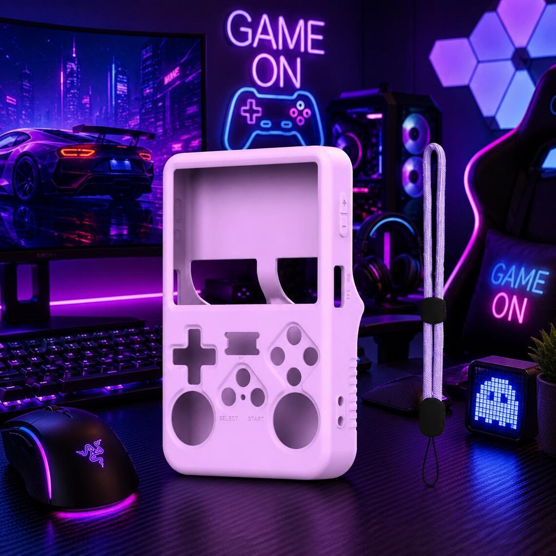 R36S Silicone Protective Case, Handheld Game Console Cover, Shockproof Gaming Case, Dustproof Soft Shell, R36S Console Accessory